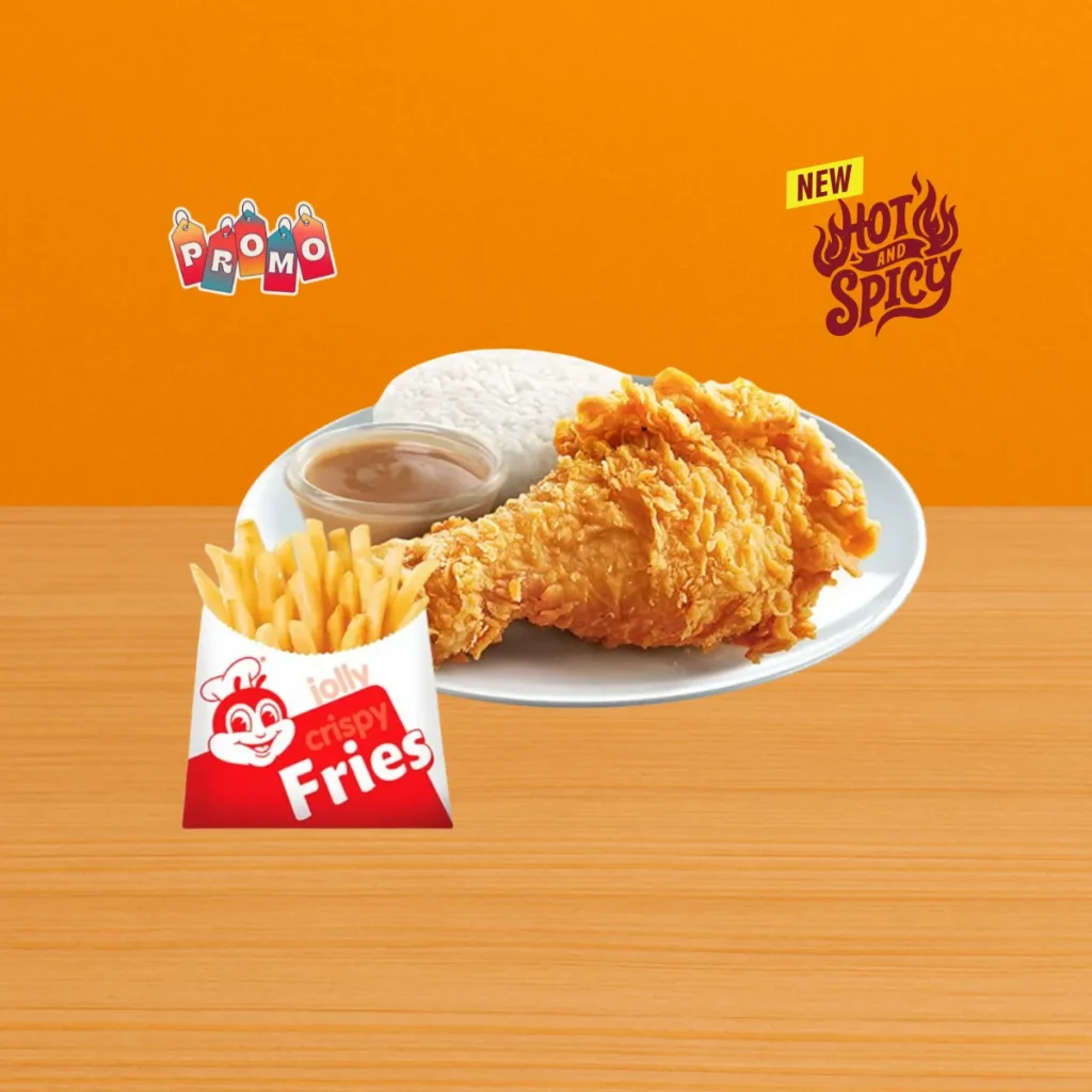 Jollibee Menu Price List Philippines 2025 – Updated Meals & Prices 50 1 PCChickenjoy New Spicy w Fries Solo