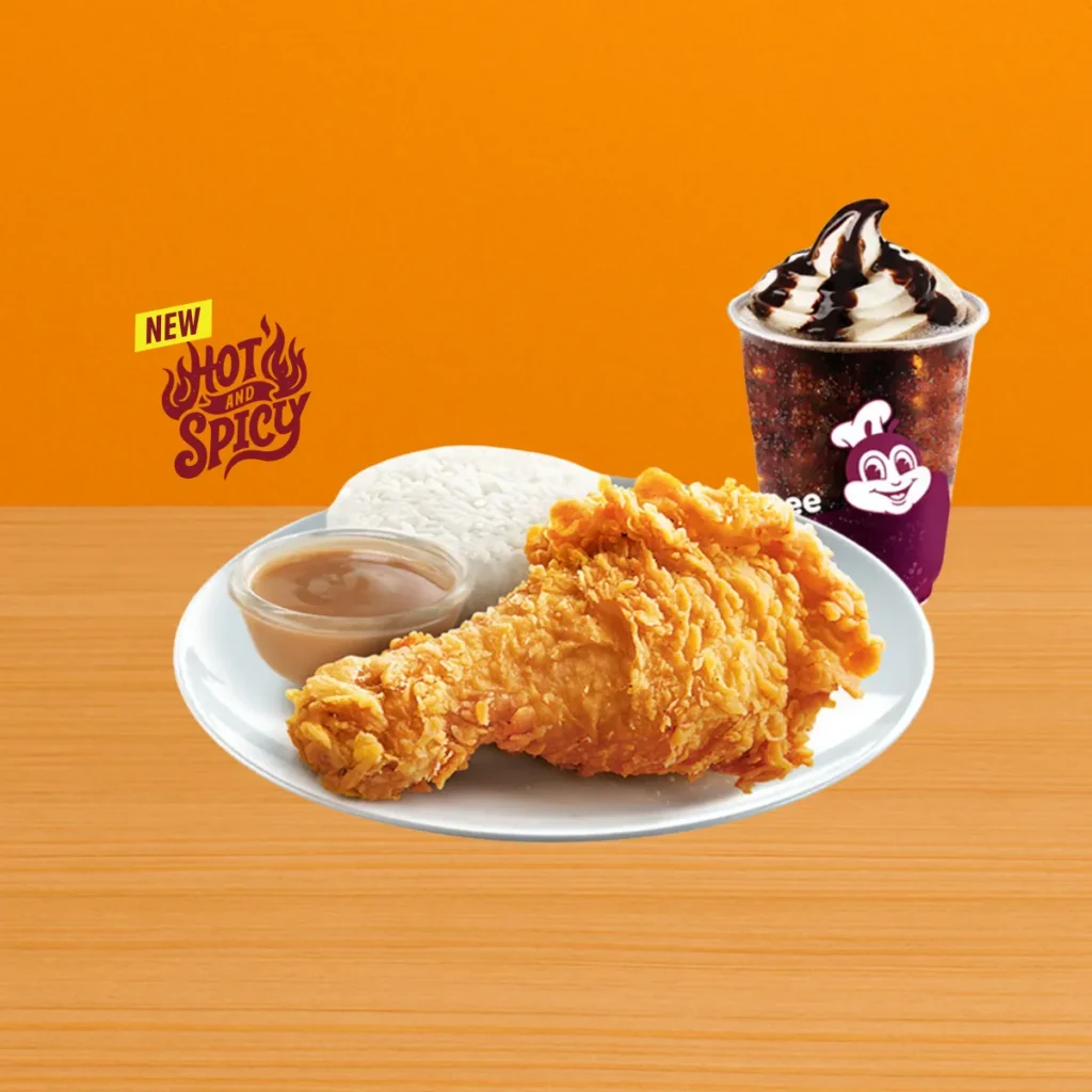 Jollibee Menu Price List Philippines 2025 – Updated Meals & Prices 48 1 pc. Chickenjoy New Spicy w Pepsi Float