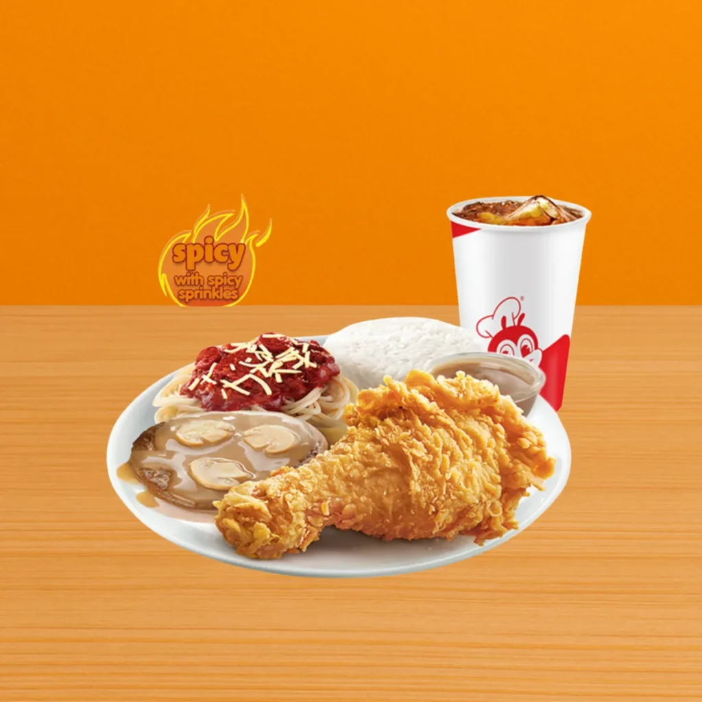 Inspect Jollibee Burger Steak Menu and updated Prices in Philippines (2025) 3 1 pc. Chickenjoy Spicy Burger Steak Half Jolly Spaghetti Super Meal With Rice and Drink