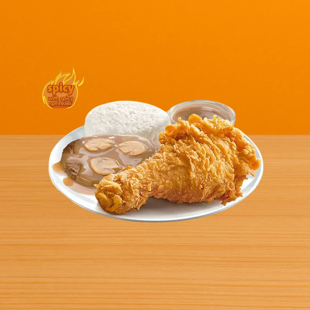 Jollibee Menu Price List Philippines 2025 – Updated Meals & Prices 76 1 pc. Chickenjoy Spicy w Burger Steak Solo 1