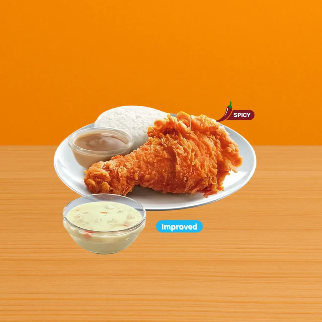 Jollibee Menu Price List Philippines 2025 – Updated Meals & Prices 66 1 pc. Crispy Hot Chickenjoy w Chicken Macaroni Soup