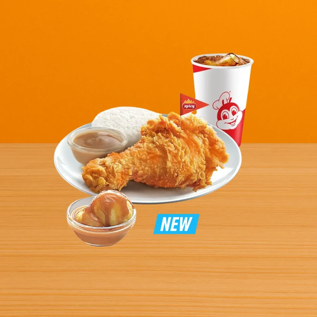 Jollibee Menu Price List Philippines 2025 – Updated Meals & Prices 63 1 pc. Spicy Chickenjoy w Mashed Potato Drink