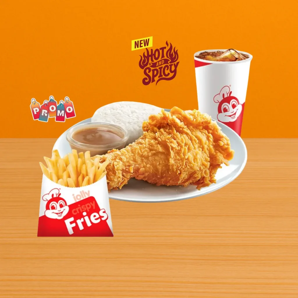 Jollibee Menu Price List Philippines 2025 – Updated Meals & Prices 51 1PCChickenjoy New Spicy w Fries w Drink