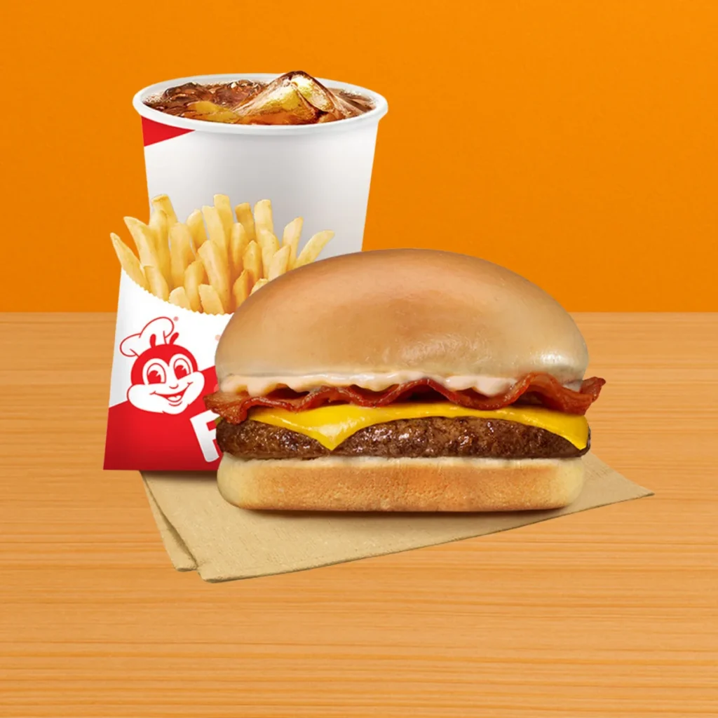 Bacon Cheesy Yumburger w Fries Drink
