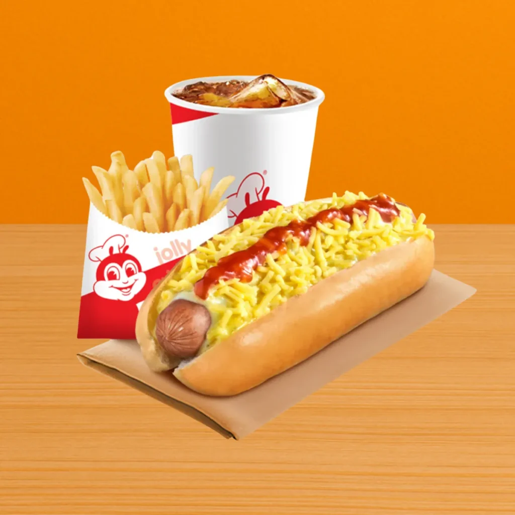 Jollibee Menu Price List Philippines 2025 – Updated Meals & Prices 239 Cheesy Classic Jolly Hotdog w Fries Drink
