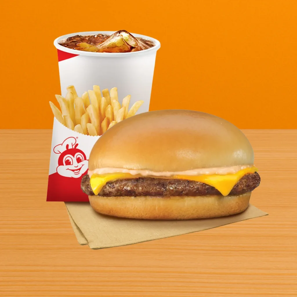 Cheesy Yumburger w Fries Drink