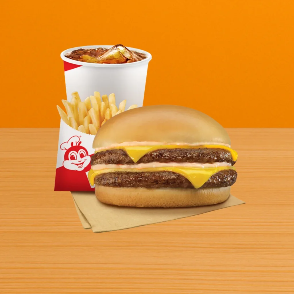 Double Cheesy Yumburger w Fries Drink