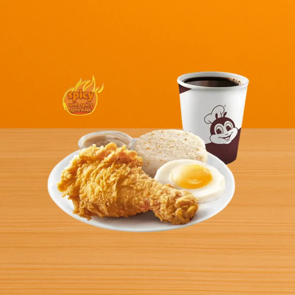 Jollibee Breakfast Menu 2025 Philippines – Updated Prices & Meals 4 1 pc. Breakfast Chickenjoy Spicy w Drink 191