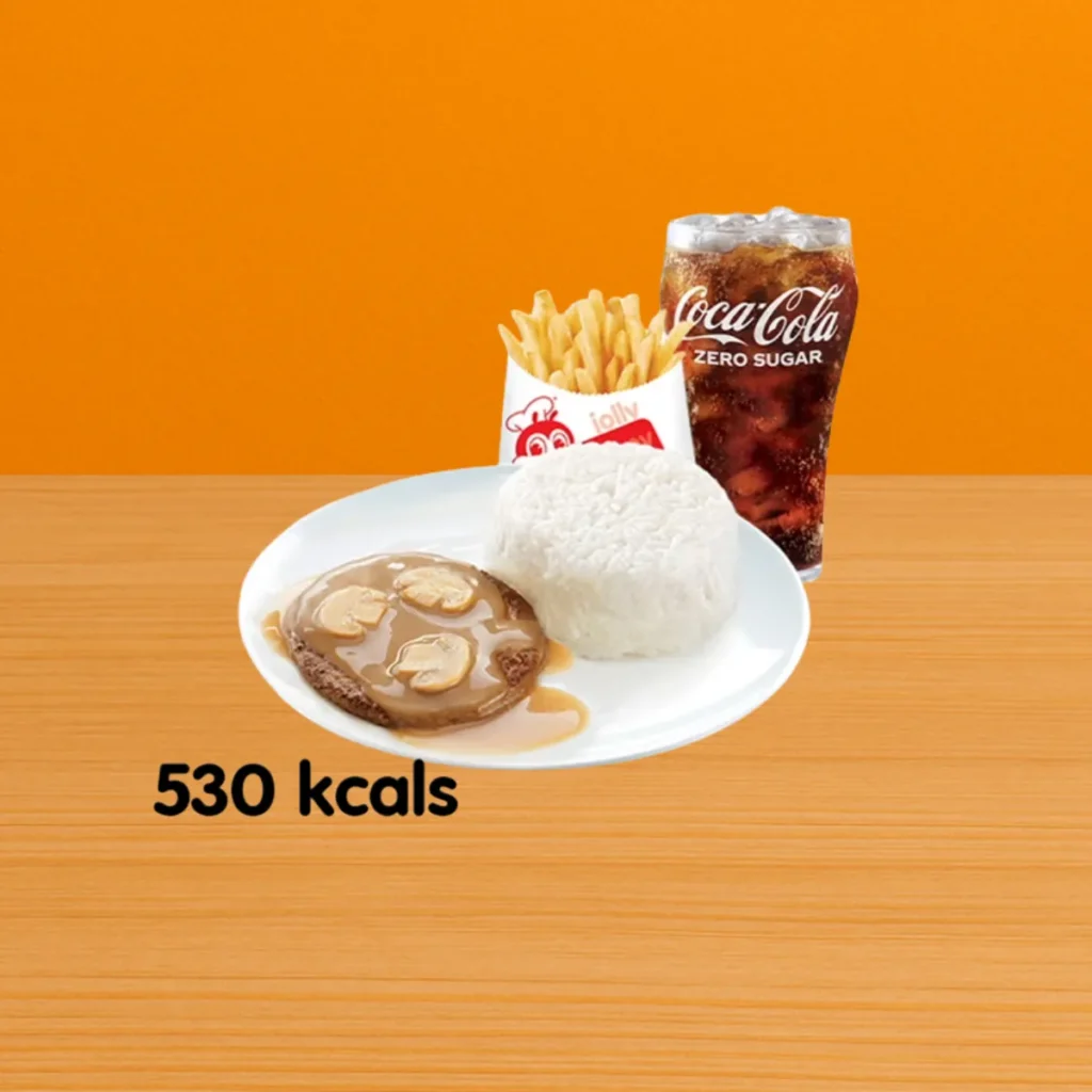 Jollibee Menu Price List Philippines 2025 – Updated Meals & Prices 214 1 pc. Burger Steak w Fries and Coke Zero