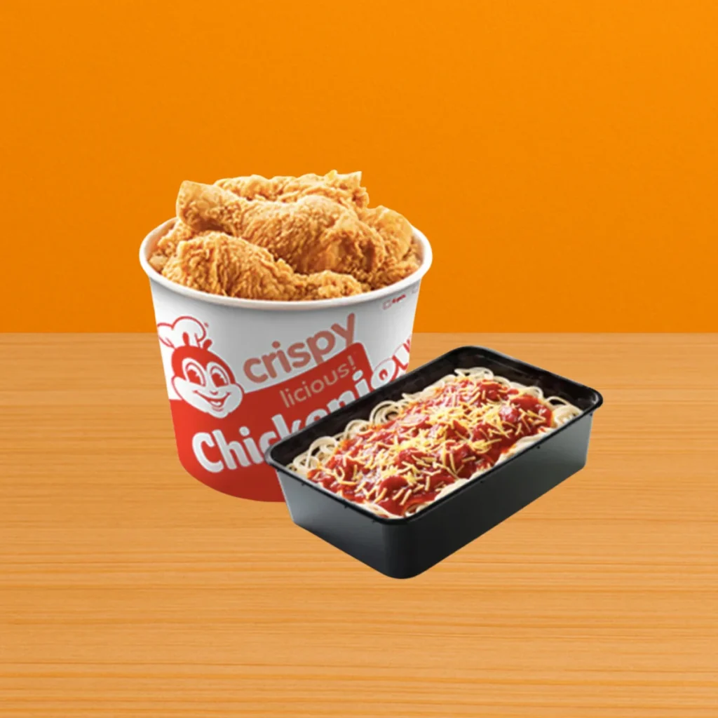 Jollibee Menu Price List Philippines 2025 – Updated Meals & Prices 3 6 – pc. Chickenjoy Bucket w Jolly Spaghetti Family Pan
