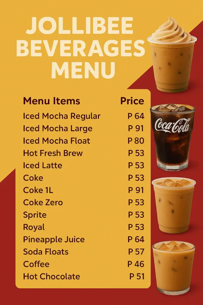 Discover Jollibee Beverages Menu and Prices in the Philippines (Updated 2025) 45 jollibee beverages menu card